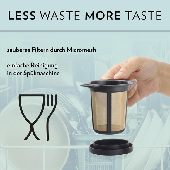 Finum Reusable Stainless-Steel Coffee/ Tea Infusing Mesh Brewing Basket, Black L - Picture 6 of 7